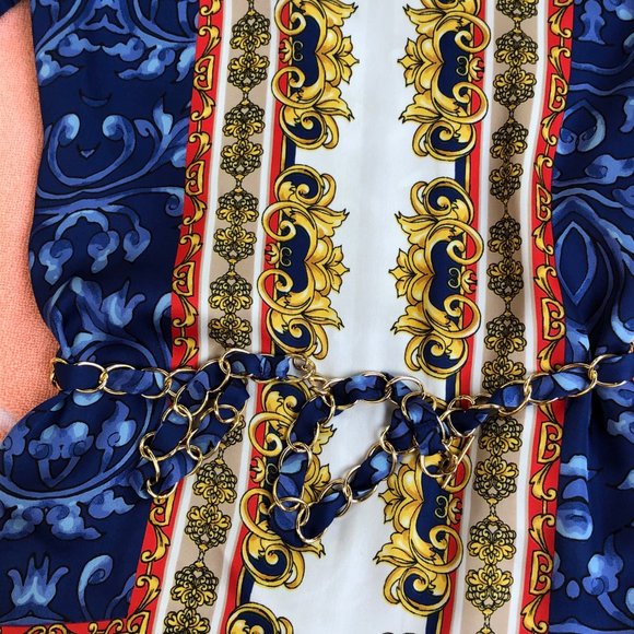 Cache Women Paisley Red Blue Gold Soft Tunic - Picture 8 of 8